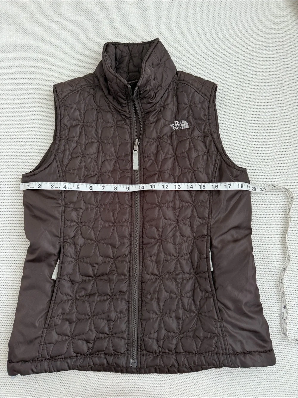 The North Face Puffer Vest Dark Brown Size Medium